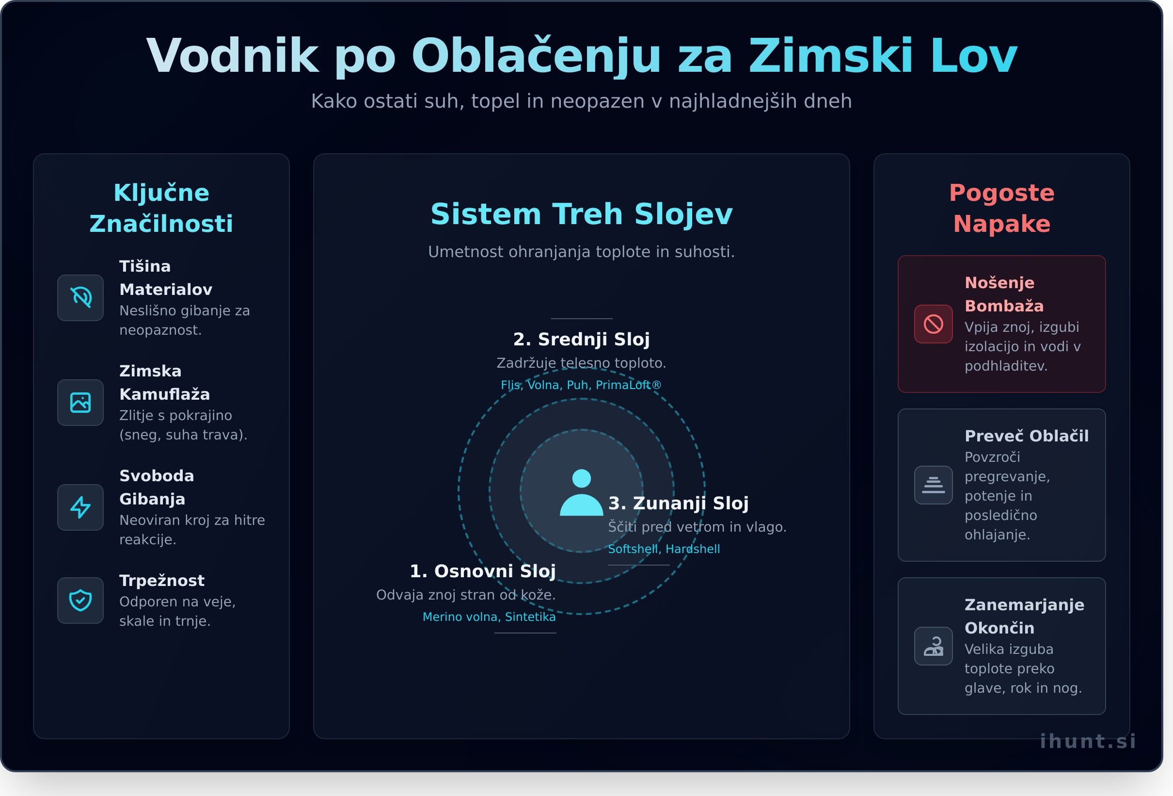 Oblačila za zimski lov: Popolni vodnik za toploto in udobje v mrazu