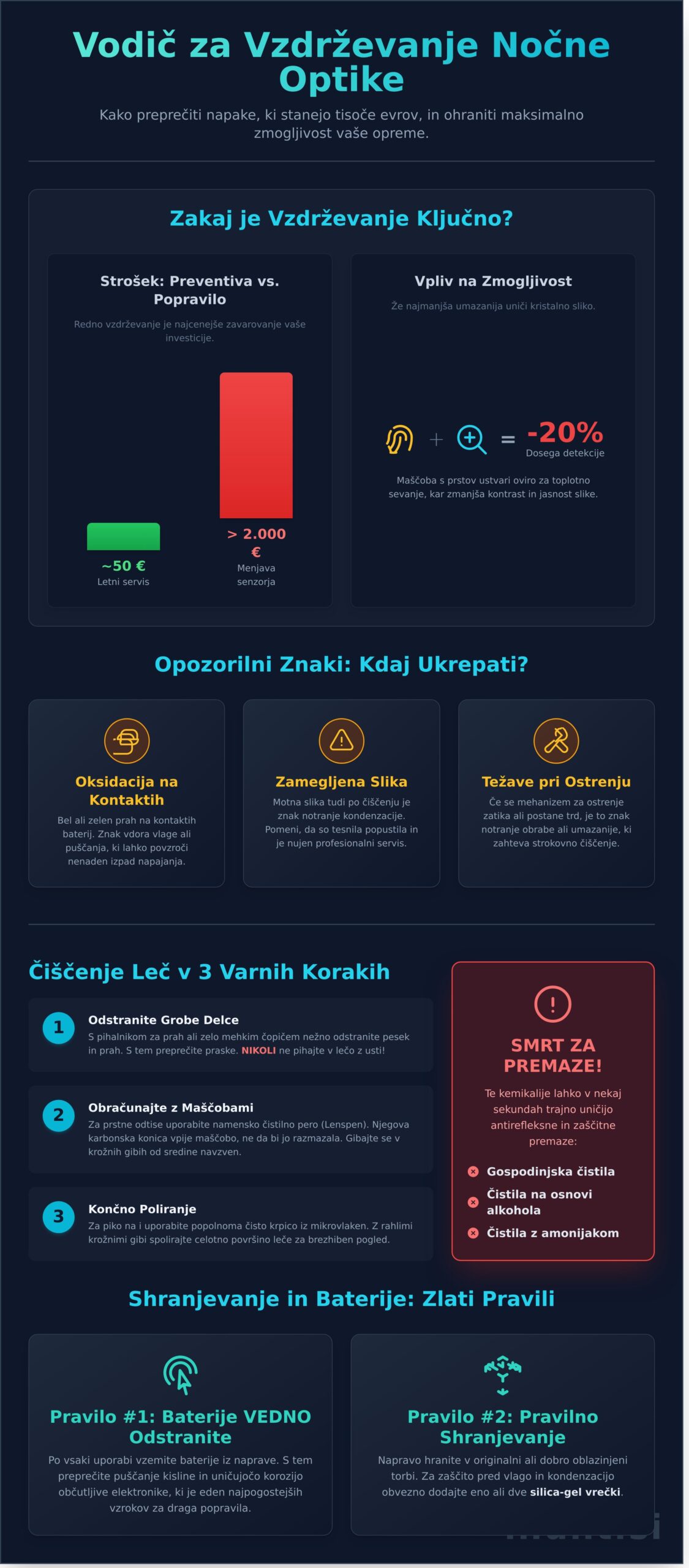 Vzdrževanje nočne optike: Celovit vodnik za dolgo življenjsko dobo vaše opreme