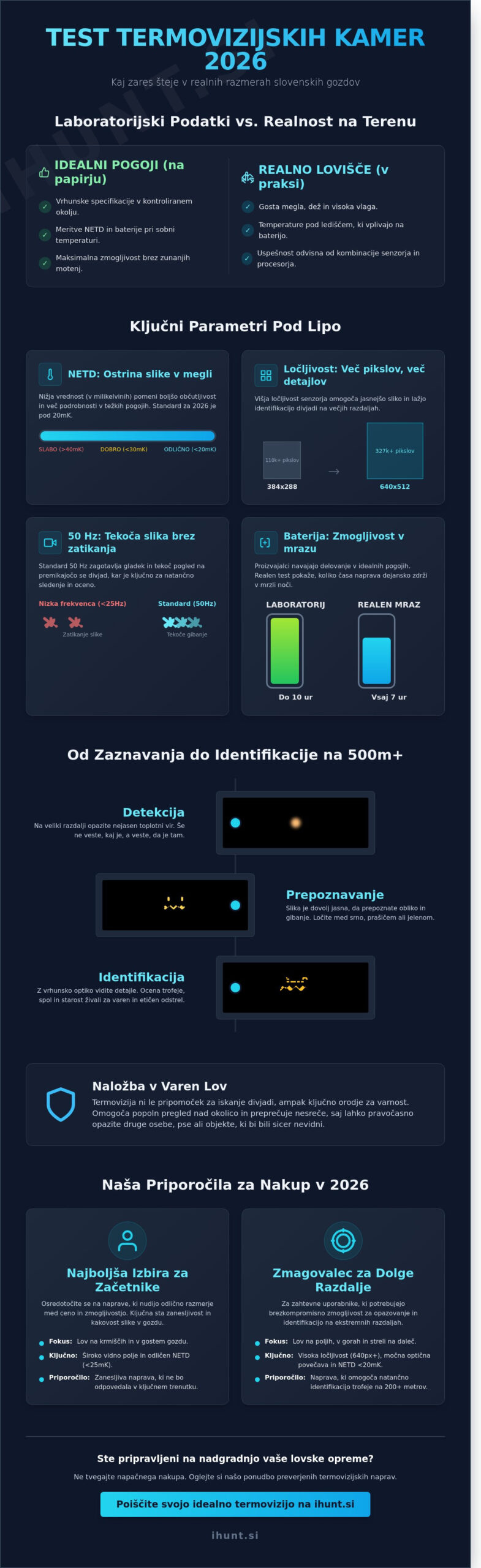 Test termovizijskih kamer 2026: Katera optika dejansko vlada noči?