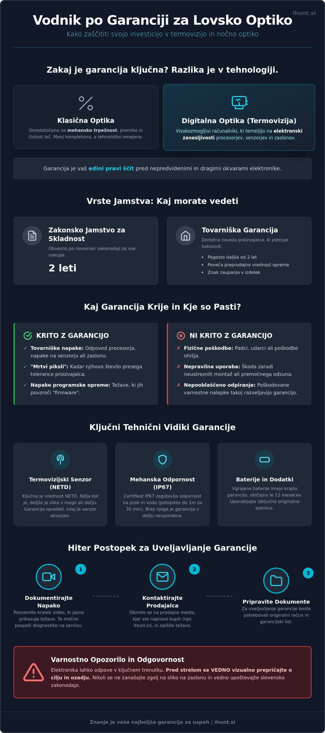 Garancija za lovsko optiko: Vse, kar morate vedeti za varen nakup v 2026